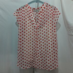 Boden Removable Cami Lined Blouse Polka Dot 12
